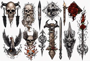 vertical heathen tattoo idea