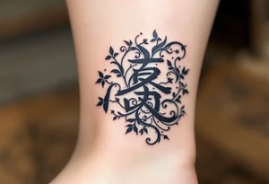 japanese characters for 風 (Kaze) – Wind
Color: Light blue and white, representing movement, freedom, and the natural flow of air. tattoo idea