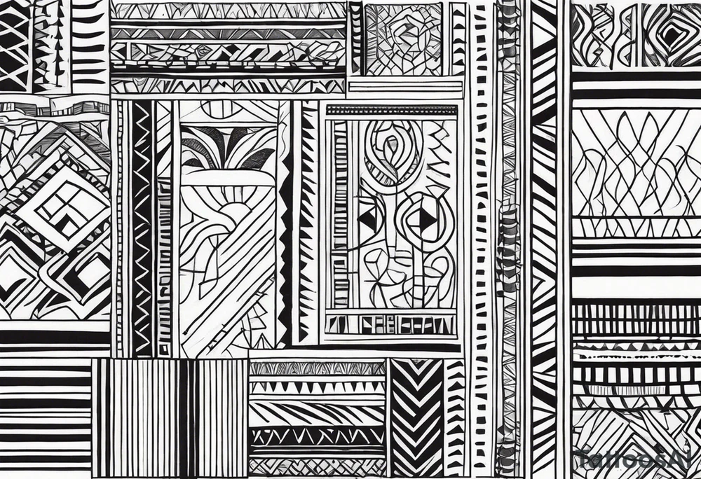 african cultural patterns tattoo idea