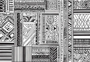 african cultural patterns tattoo idea