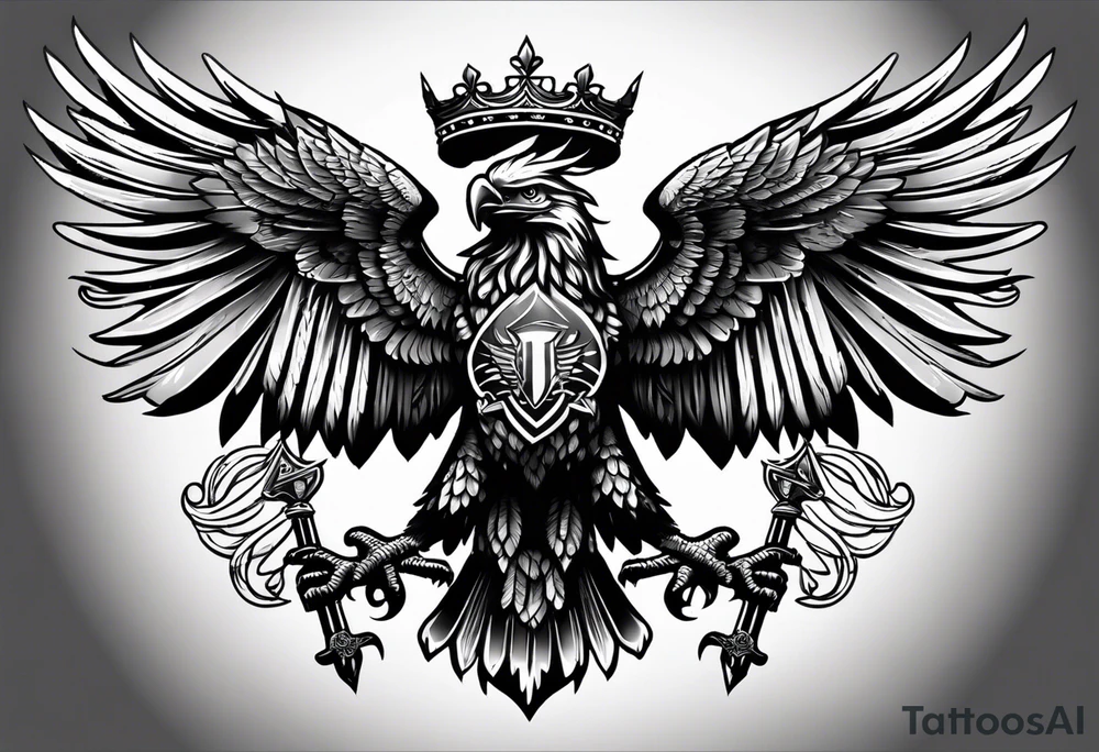Double headed eagle tattoo idea