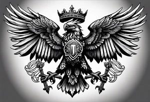 Double headed eagle tattoo idea