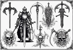 Knight withe the scythe tattoo idea
