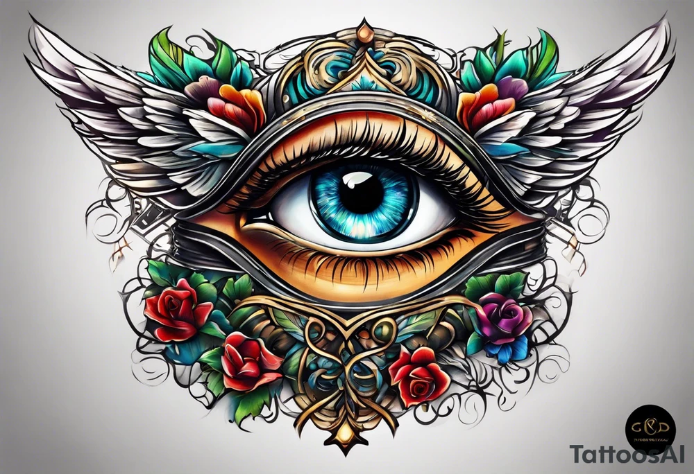 Infinity within an eye tattoo idea