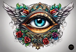 Infinity within an eye tattoo idea