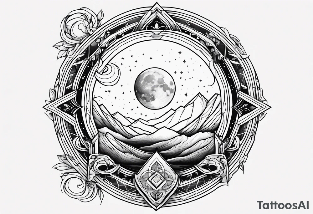 sacred moon tattoo idea