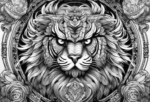 Owl and tiger tattoo idea