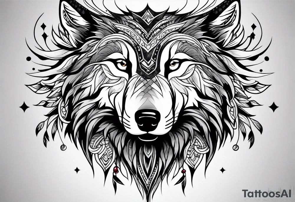 Wolf tattoo idea