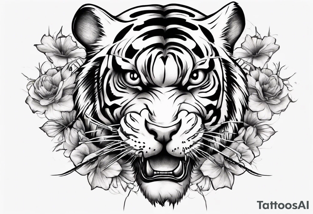 Electricity Tiger forearm tattoo tattoo idea