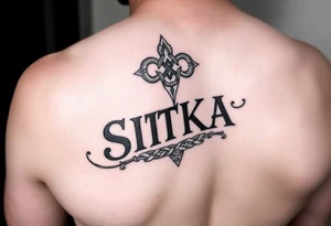 SITKA written with Irish weave tattoo idea