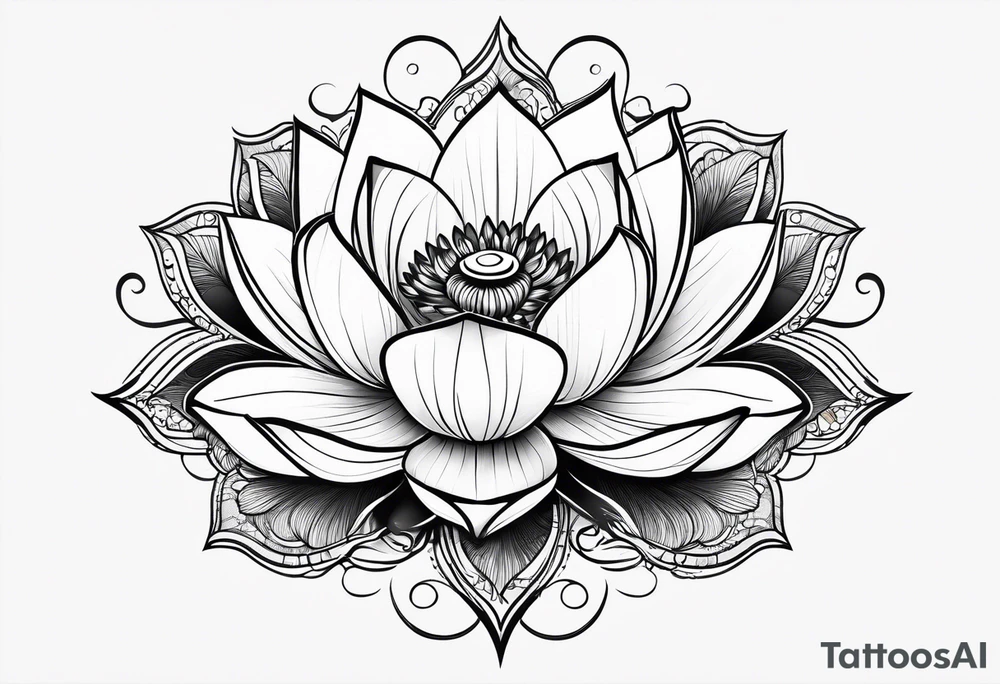 lotus flower tattoo idea