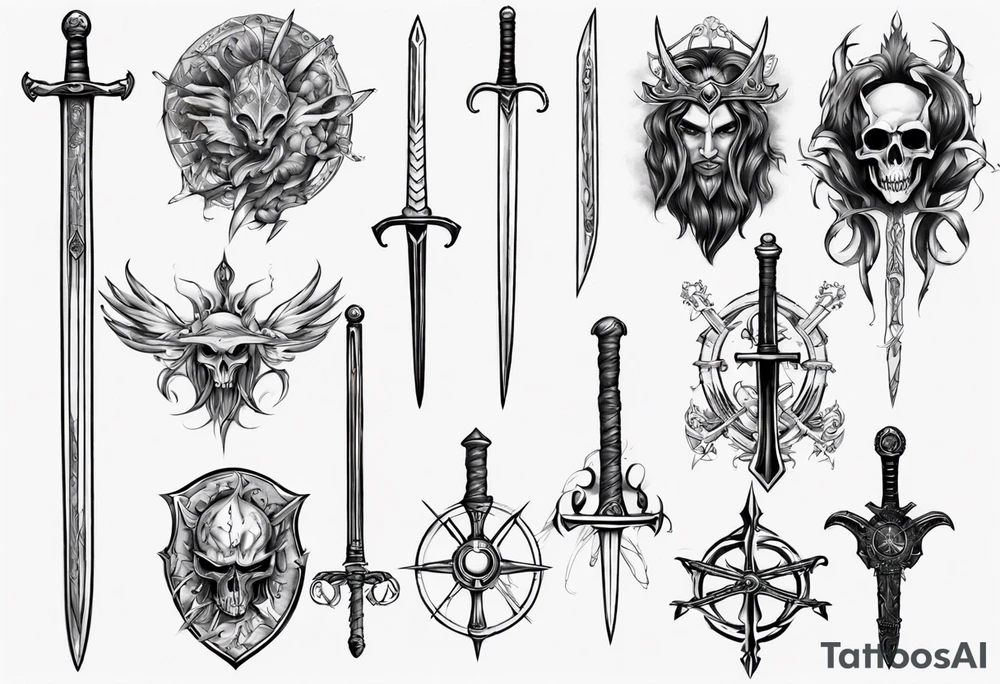 13 and a sword tattoo idea