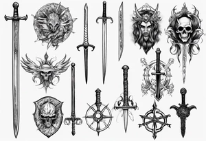 13 and a sword tattoo idea