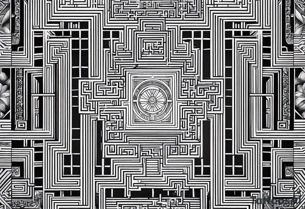 Daedalus labyrinth tattoo tattoo idea