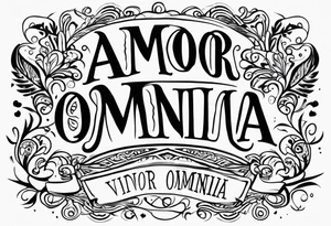 words: amor vincit omnia tattoo idea