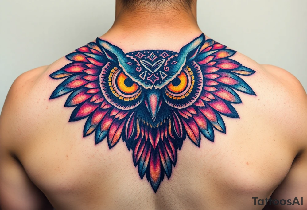 Majestic owl tattoo idea