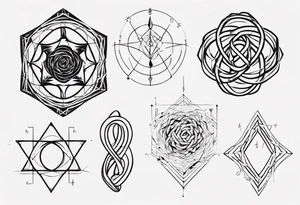 The mathematical 6,1 prime knot  that is cute, shape it like a friendship graph tattoo idea