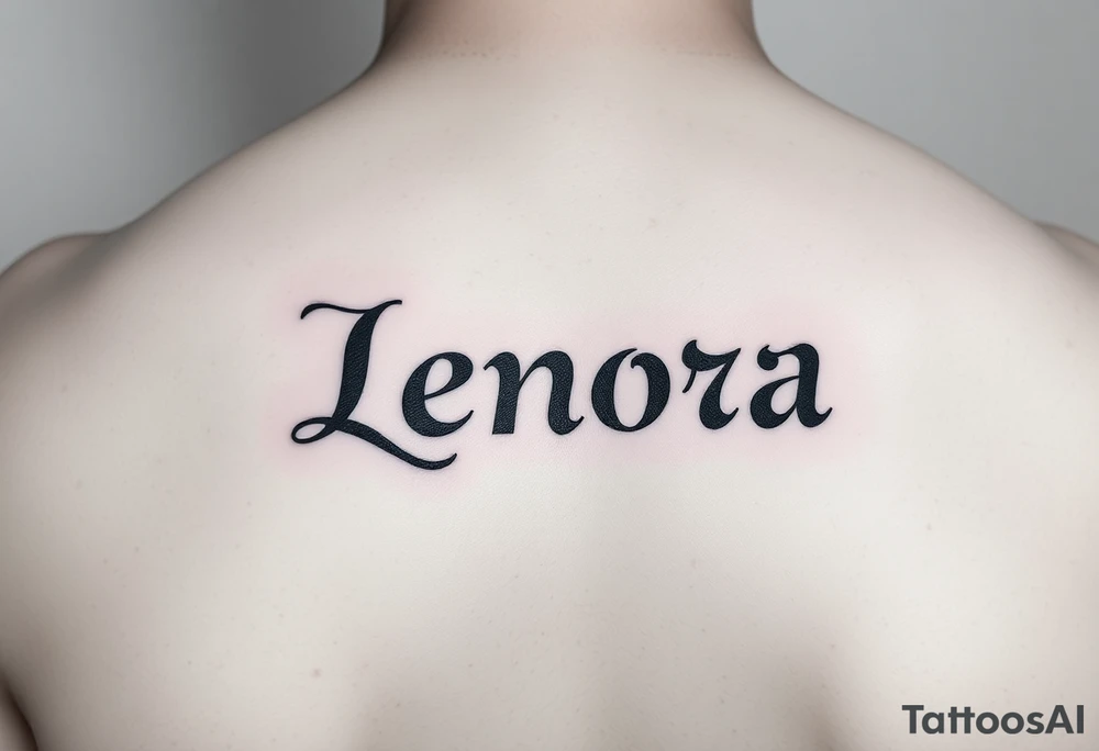 Lenora written in Hebrew tattoo idea