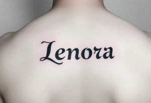 Lenora written in Hebrew tattoo idea