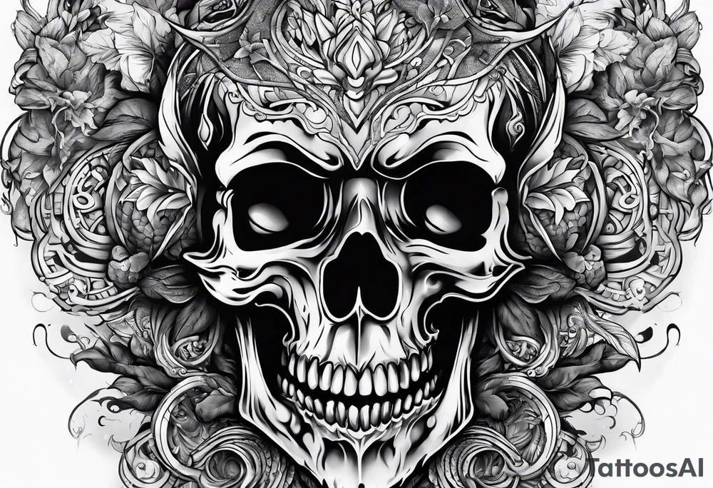 scary nemesis trying to kill tattoo idea