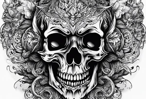 scary nemesis trying to kill tattoo idea