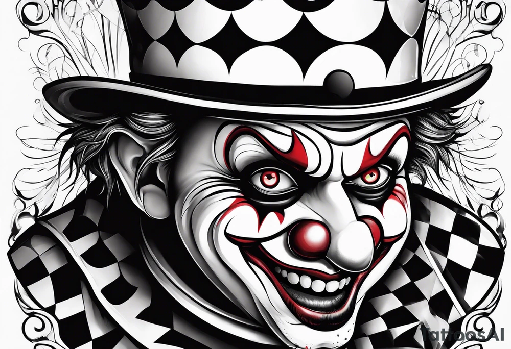 Sad clown happy clown tattoo idea