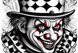 Sad clown happy clown tattoo idea
