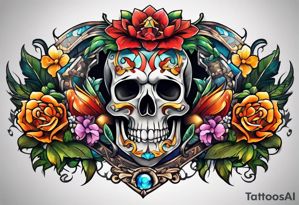Chest piece tattoo idea
