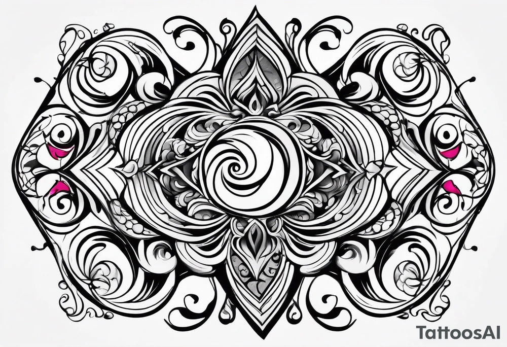 Decorative swirl tattoo idea