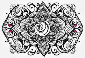 Decorative swirl tattoo idea