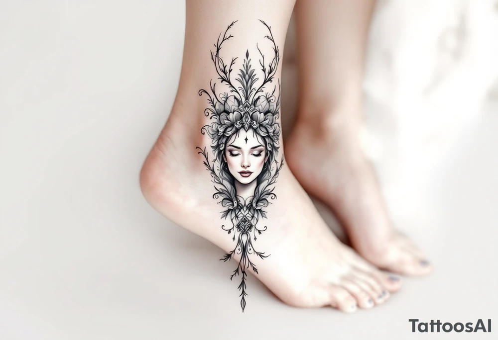 mirror frame tattoo idea