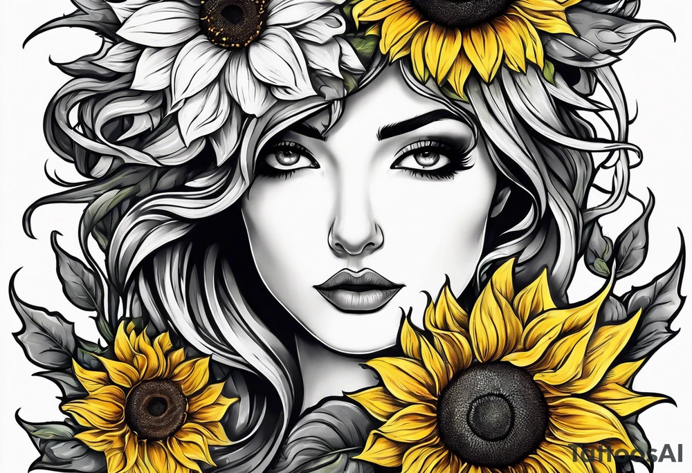 Sunflower for a male tattoo tattoo idea