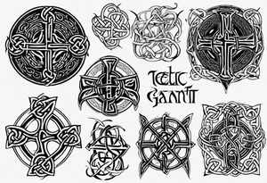 Celtic lettering Tada gan iarracht tattoo idea