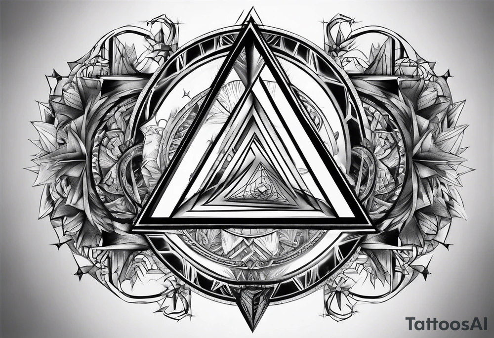 multiple triangle portals to fantasy world, forearm tattoo tattoo idea multiple triangle portals to fantasy world, forearm tattoo tattoo idea