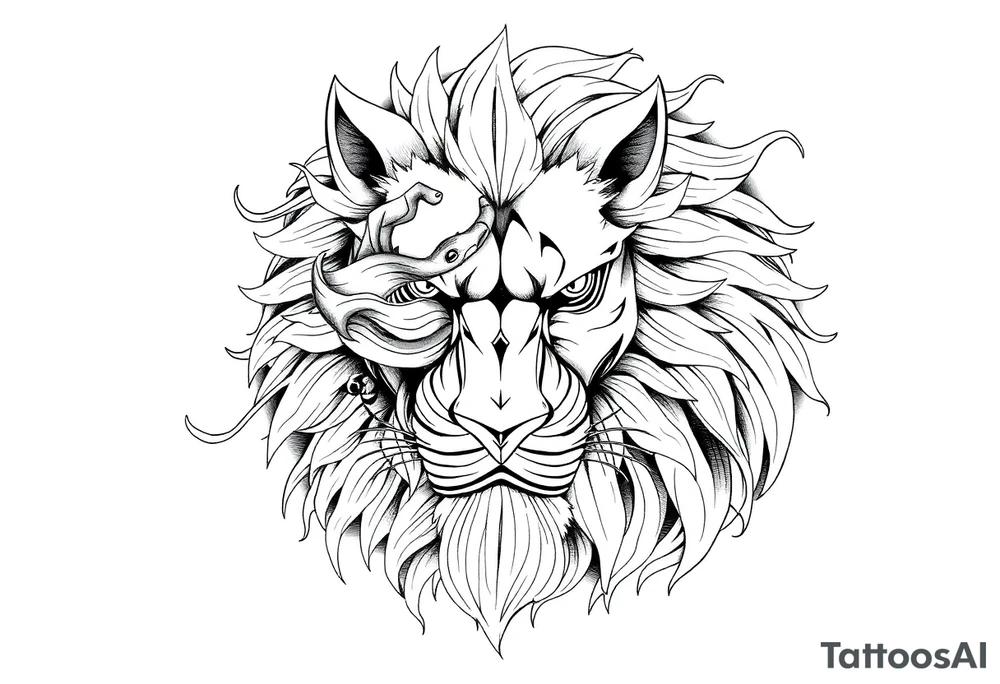 a majestic lion tattoo idea