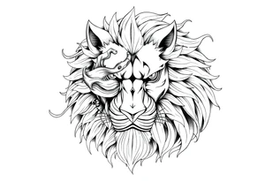 a majestic lion tattoo idea