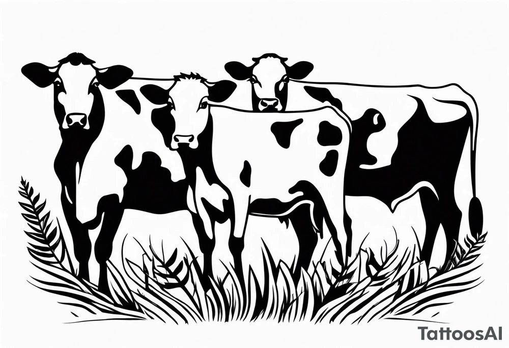 COWS IN FARM tattoo idea