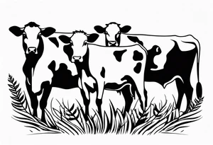 COWS IN FARM tattoo idea