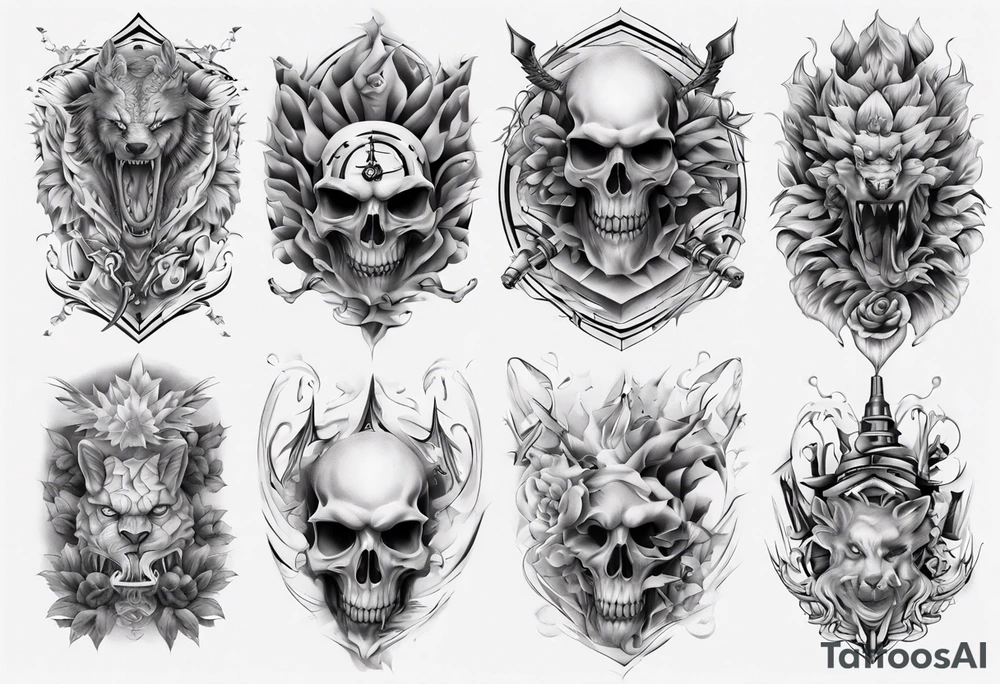 men's sleeve tattoo idea
