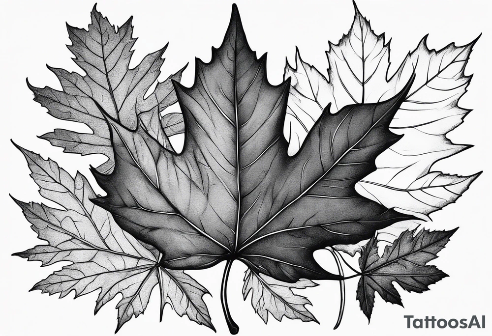 maple leaf tattoo idea