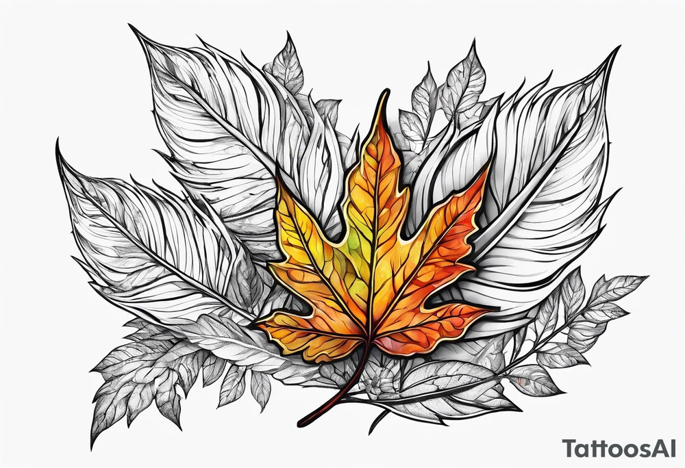 leaves tattoo idea