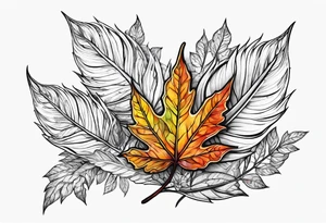 leaves tattoo idea