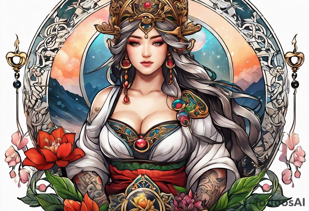 Libra with nord compass tattoo idea