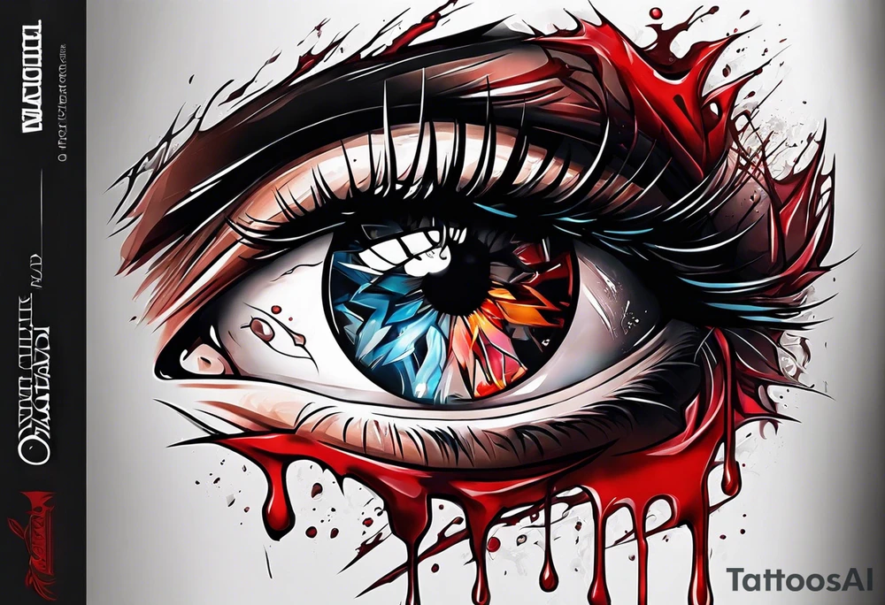 Bleeding Alucard eye tattoo tattoo idea