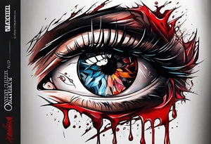 Bleeding Alucard eye tattoo tattoo idea