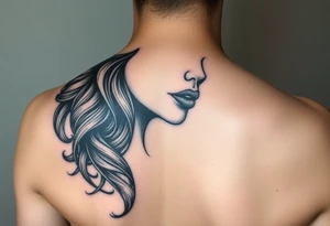 Hear no evil see no evil speak no evil for a tatto with a  women with long waves hair that runs down her face and back as she tells us  hear no evil speak and see no evil tattoo idea