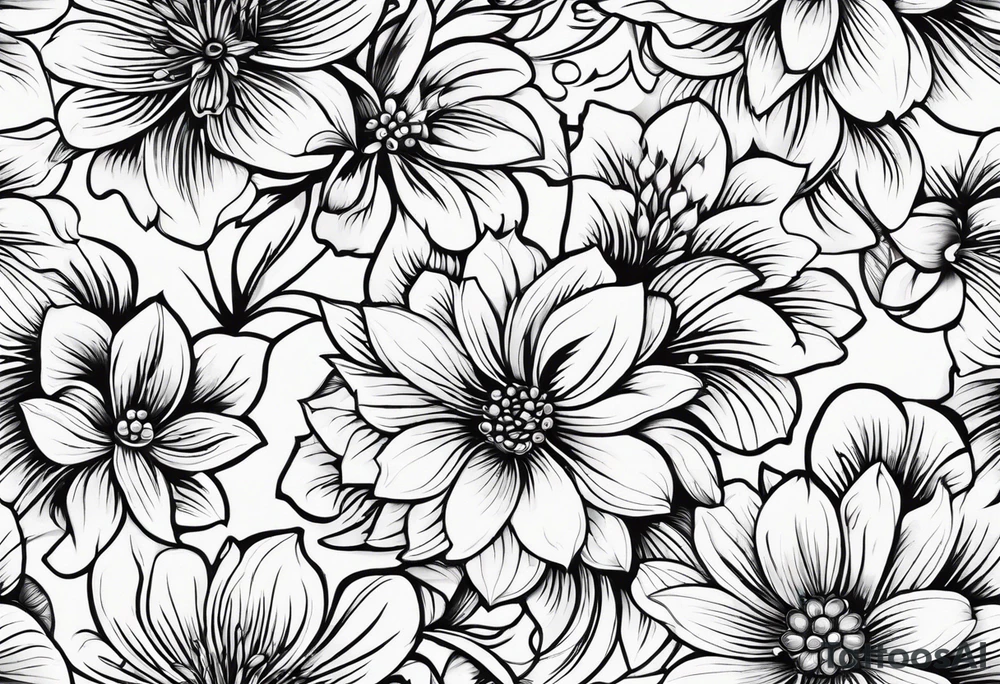 FLORAL PATTERN, SEEMLESS tattoo idea