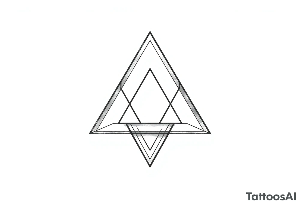 I want triangle. Spirit mind and body. Three triangles tattoo idea