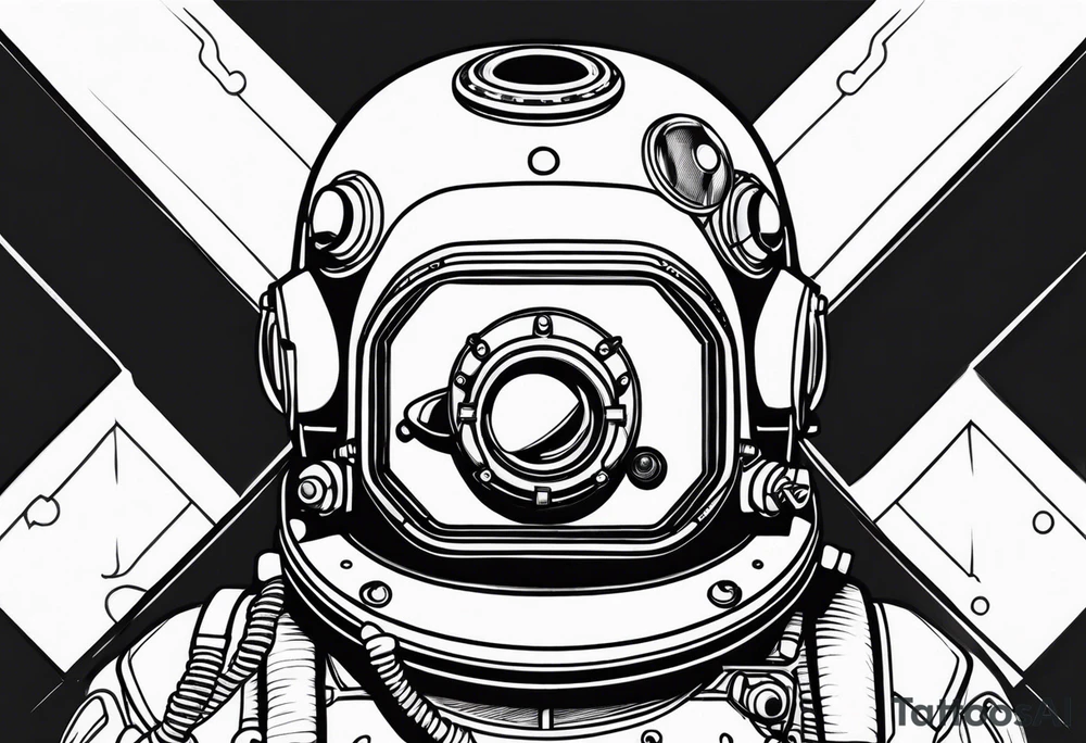 mark v diving helmet tattoo idea