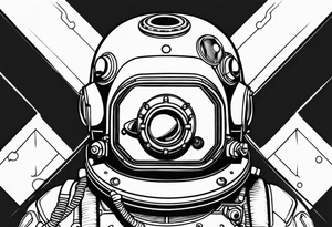 mark v diving helmet tattoo idea